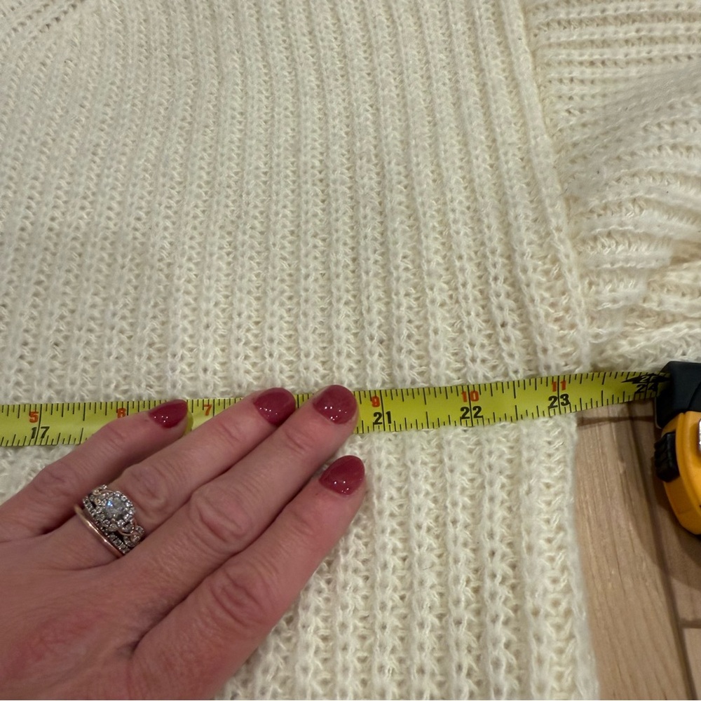 Double Zero Women's Turtleneck Cream Sweater - Picture 5 of 5